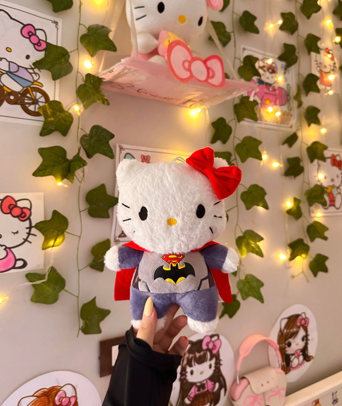 Hello Kitty Batman Plushie