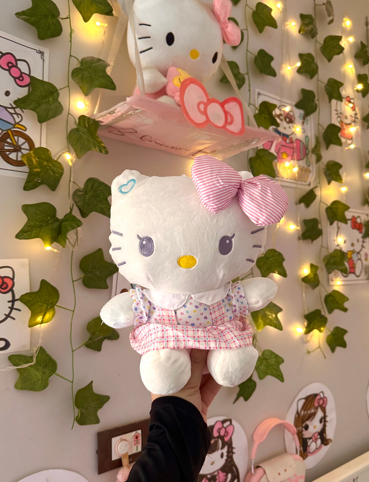 Hello Kitty Plaid Dress Plush
