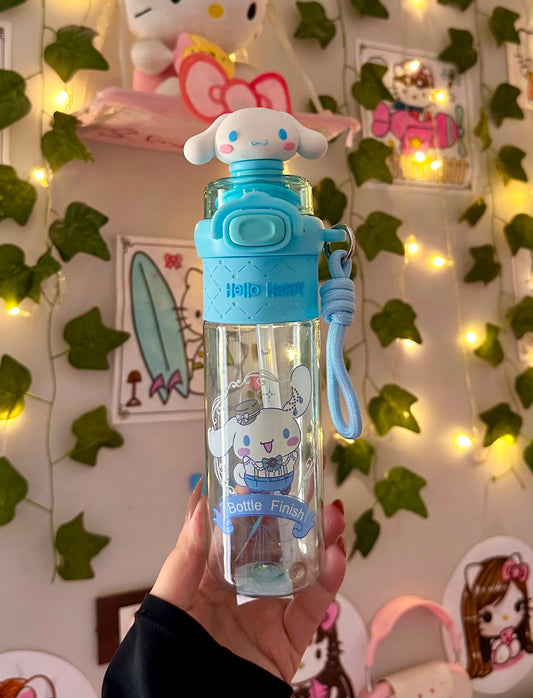 Cinnamoroll straw water bottle